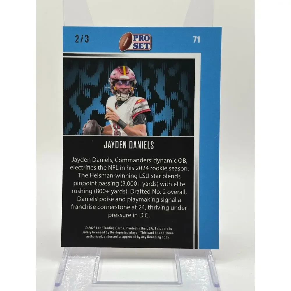 2025 Leaf Metal Jayden Daniels Prismatic Flame Refractor 2/3 SSP Commanders